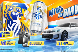 Tiger Crystal tung chương trình khuyến mại “Bật sảng khoái, săn BMW” với tỉ lệ trúng thưởng 100%